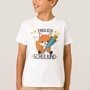 Kinderzimmer Fox School Children School Bag Sweet T-Shirt