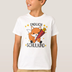 Kinderzimmer Fox School Children School Bag Sweet T-Shirt
