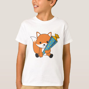 Kinderzimmer Fox School Children School Bag Sweet T-Shirt