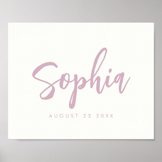 Kinderzimmer für Baby-Name-Zimmer für kundenspezif Poster (Vorne)