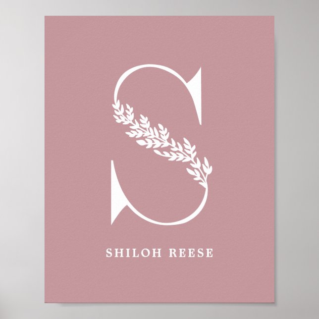 Kinderzimmer für den Buchstaben S Name des Farbflo Poster (Vorne)