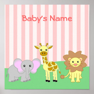 Kinderzimmer für Kleinkinder - individualisierbare Poster