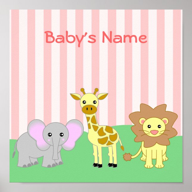 Kinderzimmer für Kleinkinder - individualisierbare Poster (Vorne)