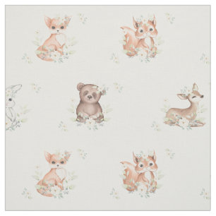Kinderzimmer für Watercolor Woodland Animals Baby Stoff