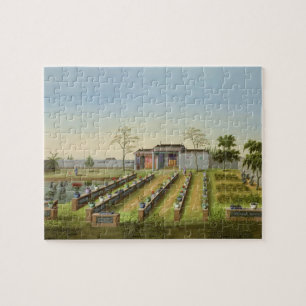 Kinderzimmer-Garten, c.1820-40 (w/c auf Papier) Puzzle