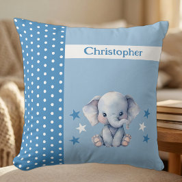 Kinderzimmer geben Namen niedlichen Elefanten blau Kissen