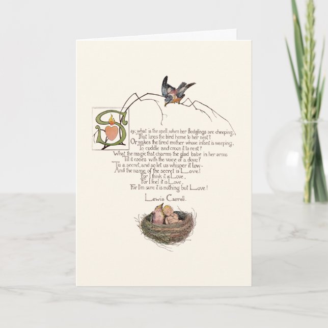 Kinderzimmer Gedicht von Lewis Carroll Karte (Vorderseite)