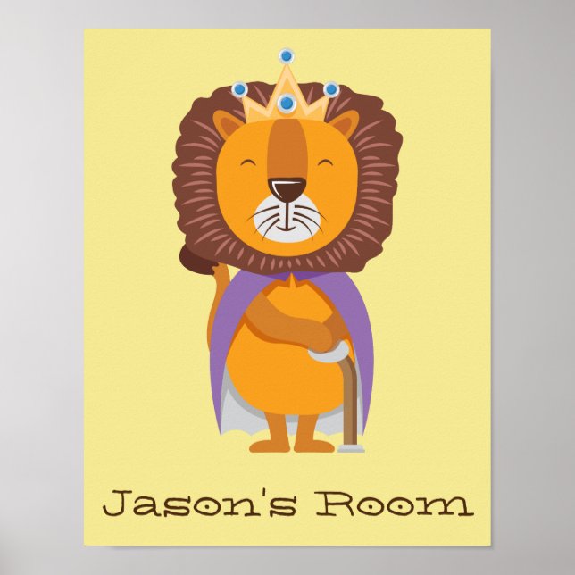 Kinderzimmer King Lion Poster (Vorne)