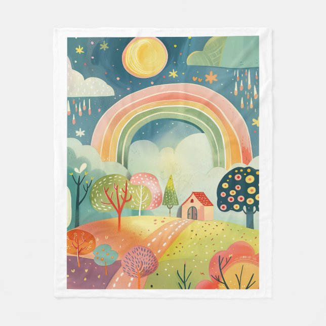 Kinderzimmer-Kunst-Design Babydecke  Fleecedecke (Vorderseite)