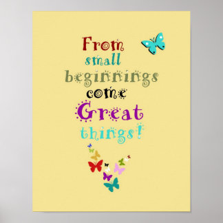 Kinderzimmer-Kunstposter Kleine Anfänge Poster