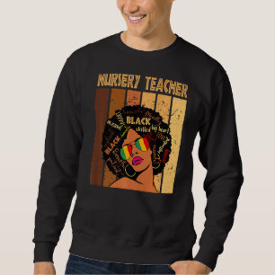 Kinderzimmer Lehrer Afro American Black History Sweatshirt