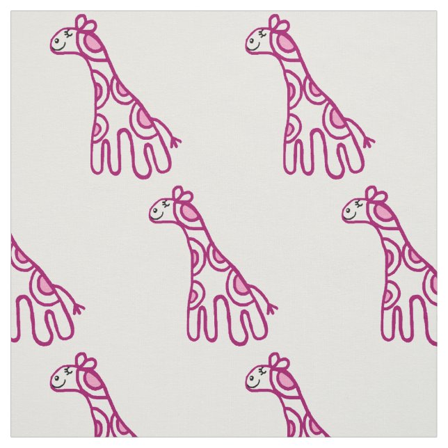 Kinderzimmer mit kleinen rosa Giraffen Stoff (Muster)