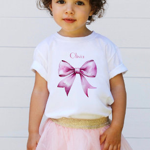 Kinderzimmer mit rosa Schleifenband Baby T-shirt