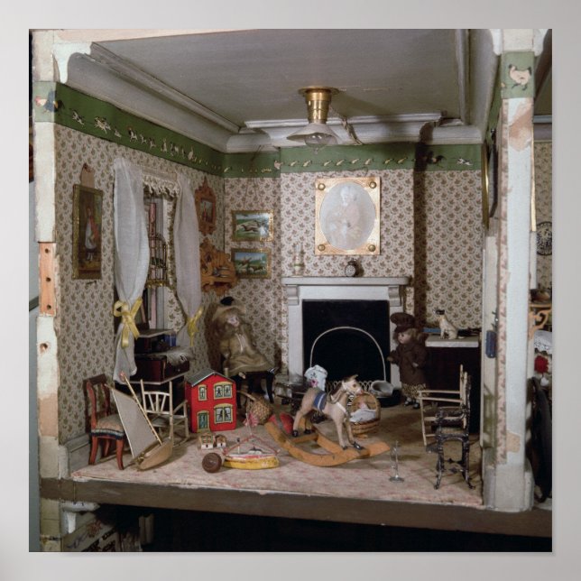 Kinderzimmer mit Spielzeug von "Miss Miles House", Poster (Vorne)