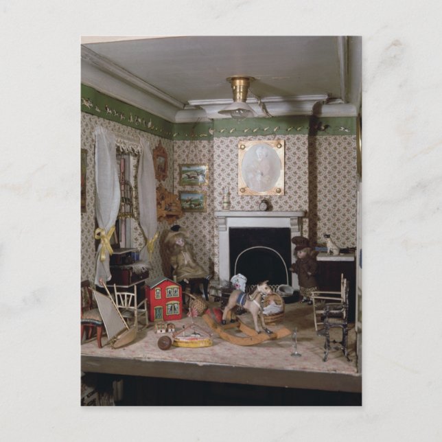 Kinderzimmer mit Spielzeug von "Miss Miles House", Postkarte (Vorderseite)