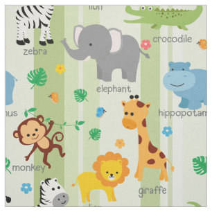 Kinderzimmer "niedlich Safari Animals" Stoff