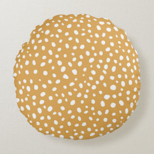 Kinderzimmer Niedlich Yellow Polka Dot Baby Rundes Kissen