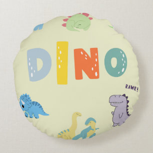 Kinderzimmer niedlicher Dinosaurier Rundes Kissen