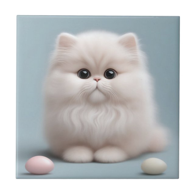 Kinderzimmer Persian Cat Kitten Fliese (Vorderseite)