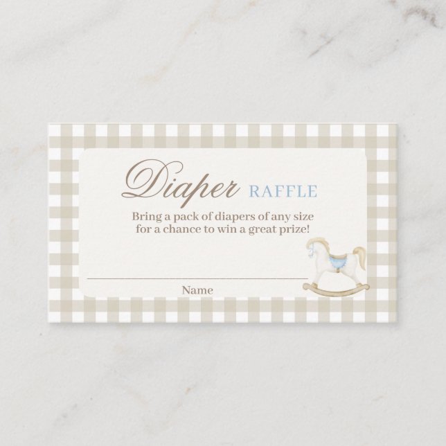 Kinderzimmer Pferd Windelruffekarte Begleitkarte (Vorderseite)