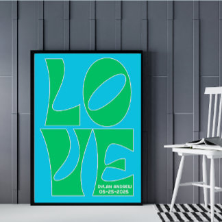 Kinderzimmer-Poster für personalisierte blaue und Poster