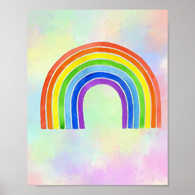 Kinderzimmer-Poster für Regenbogenfarben Poster (Vorne)