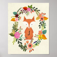 Kinderzimmer-Poster-Monogramm-Fuchs
