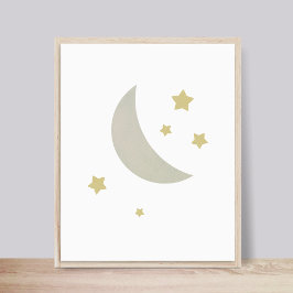 Kinderzimmer-Poster "Moon and Stars" Poster