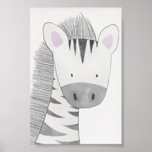 Kinderzimmer Poster - Zebra
