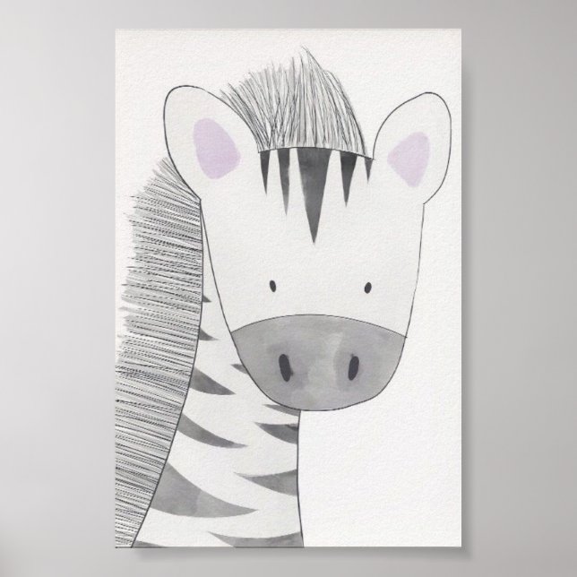 Kinderzimmer Poster - Zebra (Vorne)