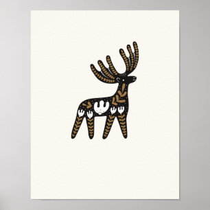 Kinderzimmer Print Deer Minimalistisch Poster