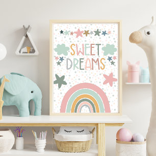 Kinderzimmer Rainbow Boho Art Poster