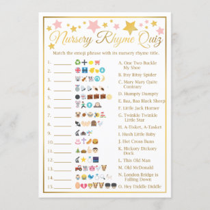 Kinderzimmer-Reim-Baby Emoji Spiel-Rosa-Goldstern Einladung