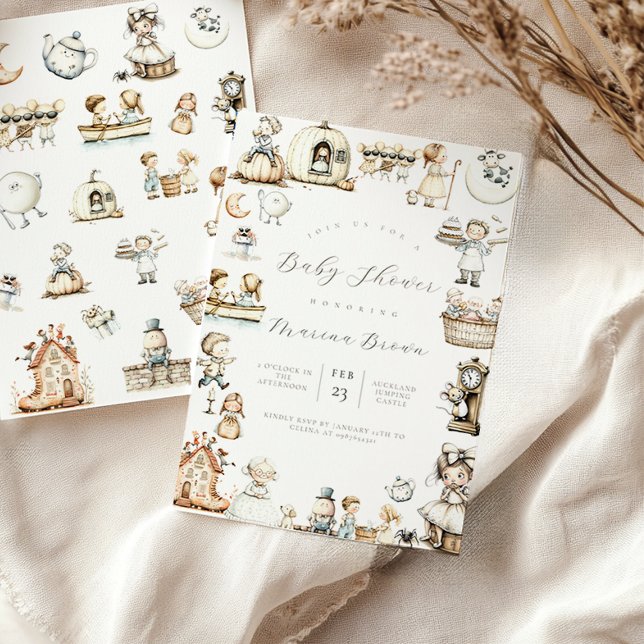 Kinderzimmer Rhyme Baby Dusche Einladung (Von Creator hochgeladen)