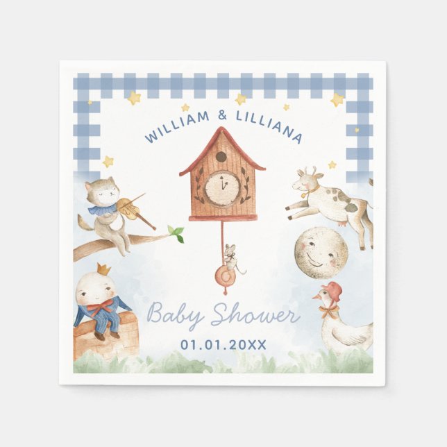 Kinderzimmer Rhyme Baby Duschpapier Napkins Serviette (Vorderseite)