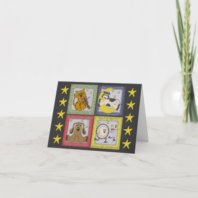 Kinderzimmer Rhyme Danke-Karte Dankeskarte (Vorderseite)