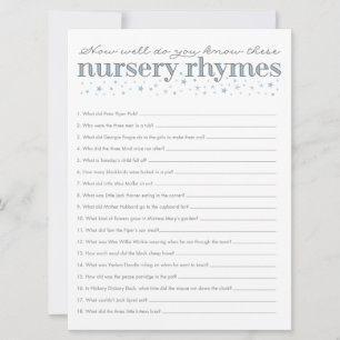 Kinderzimmer Rhyme Game Star Kinderspielkarte