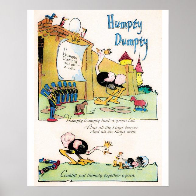 Kinderzimmer Rhyme "Humpty Dumpty"-Poster Poster (Vorne)