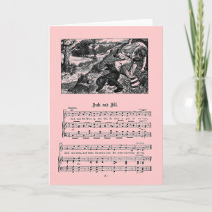 Kinderzimmer Rhyme Jack und Jill Grußkarte Karte