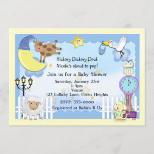 Kinderzimmer Rhyme Lullaby Kinderdusche Einladunge Einladung
