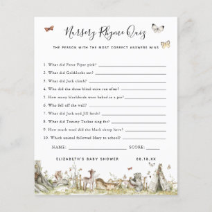 Kinderzimmer Rhyme Quiz Baby Showspiel