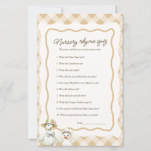 Kinderzimmer Rhyme Quiz Goose Theme Baby Showspiel