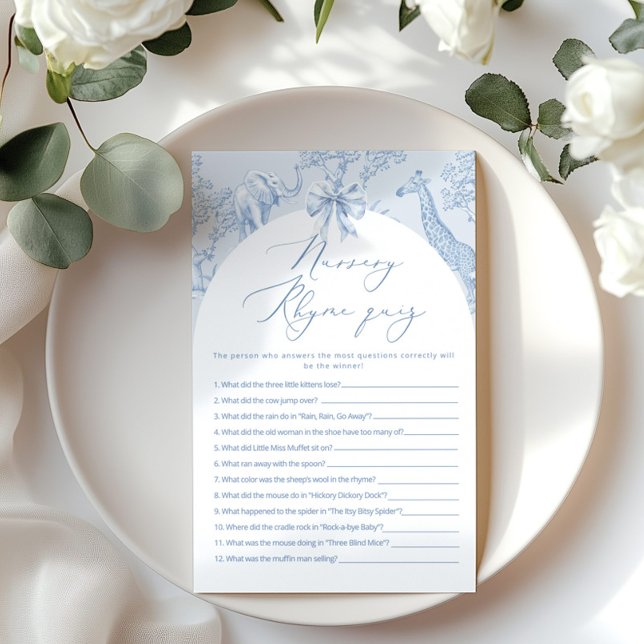 Kinderzimmer Rhyme Quiz Toile Safari Baby Duschspi (Von Creator hochgeladen)