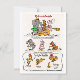 Kinderzimmer Rhyme - Rub ein Dub, Jack ist genial Postkarte