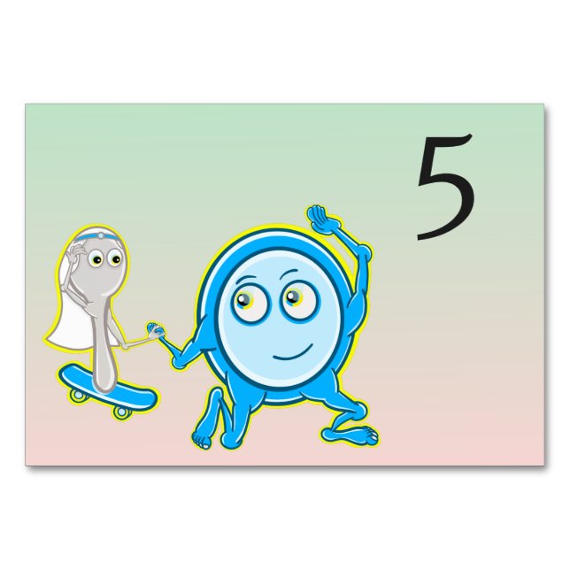 Kinderzimmer Rhyme Wedding Tischnummer (Vorderseite)