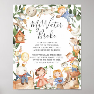 Kinderzimmer Rhymes Baby Dusche Mein Wasser Broke Poster