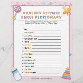 Kinderzimmer Rhymes Emoji Pictionary [Baby Basics  Briefbogen
