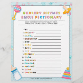 Kinderzimmer Rhymes Emoji Pictionary [Baby Basics  Briefbogen