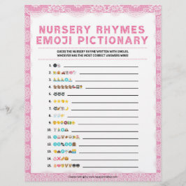 Kinderzimmer Rhymes Emoji Pictionary [Luxury Lace  Briefbogen