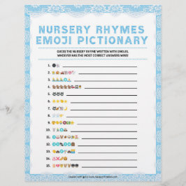 Kinderzimmer Rhymes Emoji Pictionary [Luxury Lace  Briefbogen